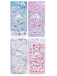 3D Cute Stickers 3D Cartoon Scene Reusable Fun DIY Scrapbook Planner Diary Laptop Mobile Phone Case Sticker Adult Relief, Sticked On Suitcase Computer Water Cup Mobile Phone Case Refrigerator Wall Helmet Cabinet Box Door Bed Guitar