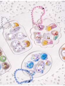 3D Cute Stickers 3D Cartoon Scene Reusable Fun DIY Scrapbook Planner Diary Laptop Mobile Phone Case Sticker Adult Relief, Sticked On Suitcase Computer Water Cup Mobile Phone Case Refrigerator Wall Helmet Cabinet Box Door Bed Guitar