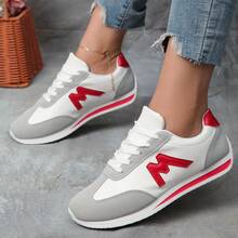 New Style Of Small White Shoes, Fashionable And Versatile For Female Students, Thick-Soled Height-Increasing Sports Shoes, Casual Shoes, Large Size - 紅色 - 查看 2
