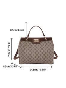 Fashionable Vintage-Style Women's Tote Bag, Custom Scratch-Resistant Material, Holiday Gift, Large Capacity For Daily Travel And Shopping, Can Be Carried On One Shoulder And Hand