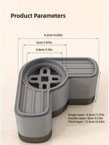 4件装洗衣机底座架增高脚垫滚筒冰箱专用防震减震脚支架带高度可调节垫 - 彩色 - 查看 4