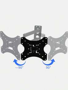 Supporto da parete universale per TV, supporto girevole per TV salvaspazio, snodo meccanico flessibile, adatto per TV e monitor piatti e curvi, incluse tutte le viti di montaggio