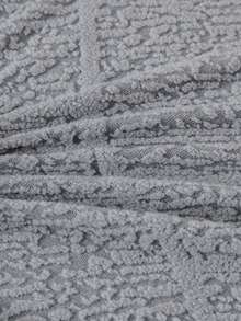 1pc Thickened Jacquard Recliner Sofa Cover, Washable Banquet Chair Slipcover - Light Grey - View 7