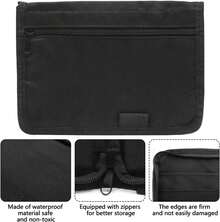 ZYHSLZ Organizador para Auto, Porta Documentos para Automóvil, 6 Bolsillos, Tela Oxford 600D, Porta Pasaporte para Carro, Multifuncional, Compatible con la Mayoría de Vehículos (Negro) - Negro - Ver 2