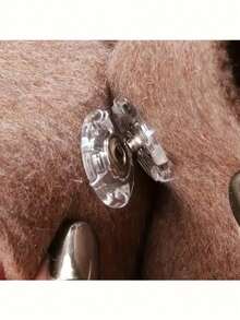 10/20pcs Super Transparent Invisible Buttons - Secure, Invisible Fasteners Suitable For Sweaters And Shirts, Concealed Design With Delicate Round Rings, Great For Knits And Jackets, Easy To Sew For Firm Fixation, Sewing Accessories - Transparent - View 4