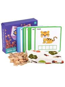 Alphabet Number Matching Blocks Early Education Cognitive Development Toy For Toddlers Thinking Training Parent Child Interaction Christmas Birthday Gift Ideas Learning Activities - Multicolor - View 9