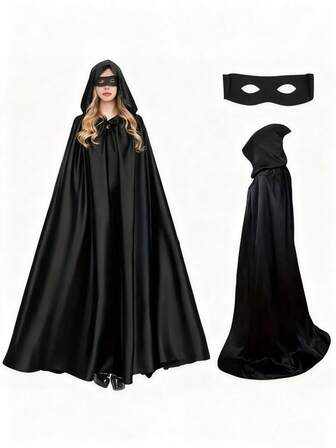 1 件 - 文艺复兴时期的女士连帽斗篷，万圣节带袖孔的中世纪连帽斗篷，非常适合搭配婚礼或晚礼服，非常适合婚礼、角色扮演、舞台女巫、吸血鬼、皇室、巫师、伯爵、哥特式或其他特殊场合