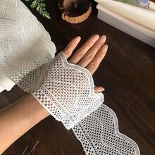 Ren lưới thêu tinh tế mới tan trong nước, rộng 3,35 inch, dài 10/5/3/1 yard, ren polyester rỗng không co giãn, dùng để may quần áo, đồ thủ công tự làm, trang trí viền váy, eo và cổ áo - Ren trang trí đa năng, ren họa tiết hoa | Thiết kế rỗng tinh tế, vải ren - Nhiều màu - Xem 8