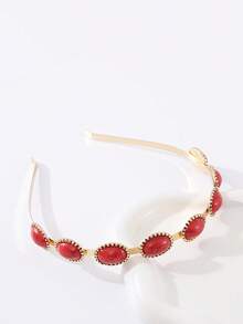 1pc Fashion Vintage Headband, Elegant & Charming, Minimalistic & Versatile, Unique Design, Creates Perfect Hairstyle, Great For Photos, Rhinestone Decor, Suitable For Home, Outing, Party, Wedding & Various Occasions, Hair Band, Hair Hoop, Autumn, Hair Accessories