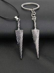 1pc Hollow Knight Pure Nail Necklace Pendant, Bone Nail Model Keychain, Suitable For Daily Wear, Best Jewelry Gift For Women And Men