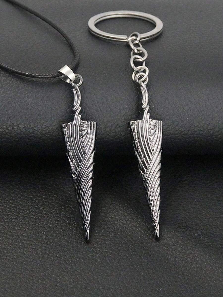 1pc Hollow Knight Pure Nail Necklace Pendant, Bone Nail Model Keychain, Suitable For Daily Wear, Best Jewelry Gift For Women And Men