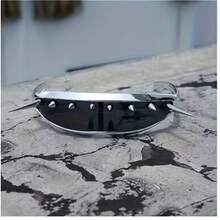 Cyberpunk Gothic Avant-Garde Fashion Glasses With Design And Men's And Women's Icons - Heavy Duty Frame For Nightclubs, Daily Wearing - Neutral Futuristic Glasses Accessories, Fashion Lenses, Gothic Goggles, Glasses Frames, Optics, Oversized , Eyebrows, Eyebrows, Eyebrows, Eyebrows, Night Eyebrows, Gothic Eyes, Sleeping Eyebrows, Glasses Castle Pattern, Cool - 銀色鏡片 - 查看 2