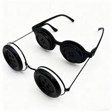 1pc Button Eyes Glasses, Holiday Costume Accessory - Perfect Gift, Birthday Gift, Ideal Gift, Surprise Gift, Holiday Gift, Seasonal Gift, Halloween Gift, Christmas Gift, Gamer Enthusiast Elegant Gift, Gift, Toy - Multicolor - View 3