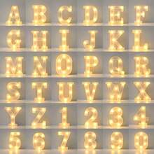 LED Letter Lights, Battery Powered Alphabet Lamps For Bedroom, Birthday Party, Wedding, Home Christmas Decor, Dining Table Decoration, Halloween Gift Hanging Decor