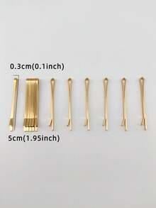 12pcs Women's Basic Smooth Metal Hair Clips, Minimalist Hair Claws For Buns, Bangs, Steel Clips, Side Clips Hair Accessories - Multicolor - View 3