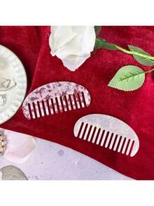 1 chiếc lược nhỏ gọn tối giản họa tiết vân đá cẩm thạch, lược chải tóc mini bằng sợi acetate, thích hợp cho du lịch hàng ngày, hoạt động ngoài trời, thể thao, văn phòng, trường học, kẹp tóc, phụ kiện tóc, quà tặng cho phù dâu và nhiều hơn nữa. - Nhiều màu - Xem 2