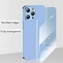 [Set de 3+3] 3 Protectores de vidrio templado para la parte trasera y 3 Protectores de lente para iPhone 15/16 Series - Diseño de mármol/brillo de purpurina de lujo, anti-arañazos, compatible con fundas, adecuado para iPhone 15/16/15pro/16pro/15 Plus/16plus/15pro Max/16pro Max
