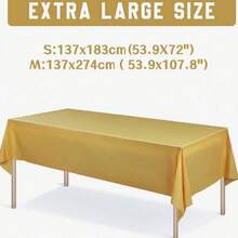 1 pieza Mantel desechable de plástico, rectangular, adecuado para fiestas de cumpleaños, baby shower, bodas, sociales de helados y con temática oceánica, decoración, disponible en varios colores, de vuelta al colegio, Día de San Valentín - Multicolor - Ver 4