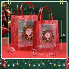 1 pieza de 4 bolsas de regalo de Navidad y Año Nuevo para comercio transfronterizo, bolsas de regalo, bolsas de recuerdo, bolsas de embalaje de regalo de Navidad, bolsas de regalo de Año Nuevo (Mediano)