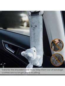 1pc Creative Personalized Car Seat Belt Shoulder Pad, Soft Protective Neck Cover, Suitable For Children, All Season, Extended Length