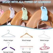 1/10/30/50 Ganchos conectores de percha, Ganchos de percha mágicos, Ganchos conectores en cascada de gran resistencia, Extensores de percha ahorradores de espacio para organizar la ropa en los armarios, Conector de percha ahorrador de espacio - Gancho plegable de plástico resistente con soporte de gravedad fuerte, Adecuado para todo tipo de organizador de armario montado en la pared