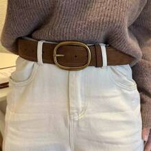 Retro Y2K Style Belt, New PU Leather Belt, Versatile For Jeans And Wide Pants, High-End