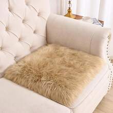 1pc Christmas & New Year Carpet, Autumn/Winter New Faux Fur Decorative Carpet, 5-7cm Pile Height, Brown Long Plush Decorative Carpet, Can Be Used As Window Sill Mat, Sofa Cushion, Bedroom Rug - Brown - View 9