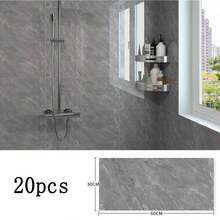 10/20 片现代白色大理石剥离粘贴瓷砖墙板 - 自粘乙烯基防溅板，适用于厨房和浴室，易配设计，23.62X11.81 英寸 - 彩色 - 查看 18