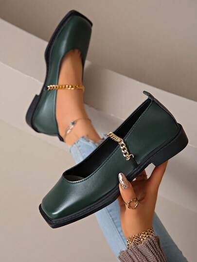 Tacones altos de moda para mujer - Diseño de punta cuadrada, tacón grueso, piel sintética beige y dorada, suela de goma, cómodos para uso diario. Sandalias planas de moda para mujer | Sandalias de punta cuadrada con suela de goma y cierre deslizante - Sandalias planas de verano con punta cerrada y parte superior de tela con brillo, suela de goma cómoda y correa para el tobillo - Versátiles para ocasiones casuales y formales, de moda y antideslizantes