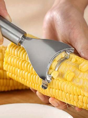 1/2pcs Stainless Steel Corn Peeler, Corn Stripper, Corn Cob Remover, Kitchen Tool