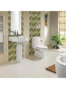 20pcs/Set, European & American Style Waterproof Anti-Oil Decorative Ceramic Tile Stickers, Suitable For Kitchen, Bathroom, Vanity Wall Stickers Room Decor Wall Decor Wall Sticker Bedroom Decor Kitchen Decor Home Decor