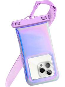Funda Impermeable Flotante para Teléfono para 17 16 Pro/15/14/13/12, Bolsa Seca para Celular IP68 para Viajes, Bolsas Esenciales para Playa y Crucero con Correa Cruzada, Púrpura Iridiscente -″ - A1-Púrpura iridiscente - Ver 8