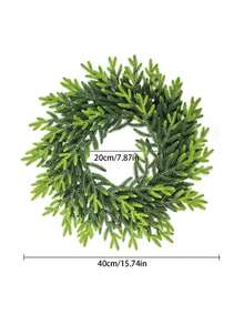 1 إكليل صناعي من الأرز الأبيض، إكليل زهرة الأجليا العطرية، إكليل الورد الأخضر، 40 سم/15.74 بوصة، نبات اصطناعي، زهرة اصطناعية، نبات اصطناعي، أخضر، مصنوع من مادة البولي إيثيلين، ديكور غرفة السكن المدرسي أو المكتب، ديكور للتجمعات والأحداث الخارجية والأعياد وحفلات الزفاف والمطبخ والحديقة، ديكور عيد الميلاد