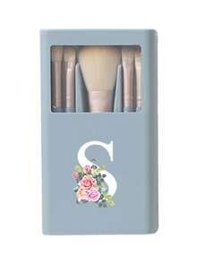 5 Stücke/Set tragbarer Makeup-Pinsel-Set mit Spiegel, Muster mit weißen Gänseblümchen Buchstaben A-Z, verpacktes Makeup-Pinsel-Set, multifunktionaler Makeup-Pinsel mit Spiegelbox, Mini-Multifunktions-Makeup-Stift, Foundation-Makeup-Pinsel, Lidschatten-Pinsel, Grundlagen-Beauty-Tool-Mischpinsel. Der Makeup-Organizer-Ständer enthält Makeup-Pinsel, praktisches Mädchen-Geschenk-Makeup-Tool-Set, ideal als Geschenk, tragbare Reiseutensilien, Reisebedarf, Pinsel-Set, Makeup-Pinsel-Set, Makeup-Set komplett, Makeup-Pinsel-Set, komplettes Makeup-Set, Pinsel-Set, Makeup-Pinsel-Set, Makeup-Geschenkset, Set