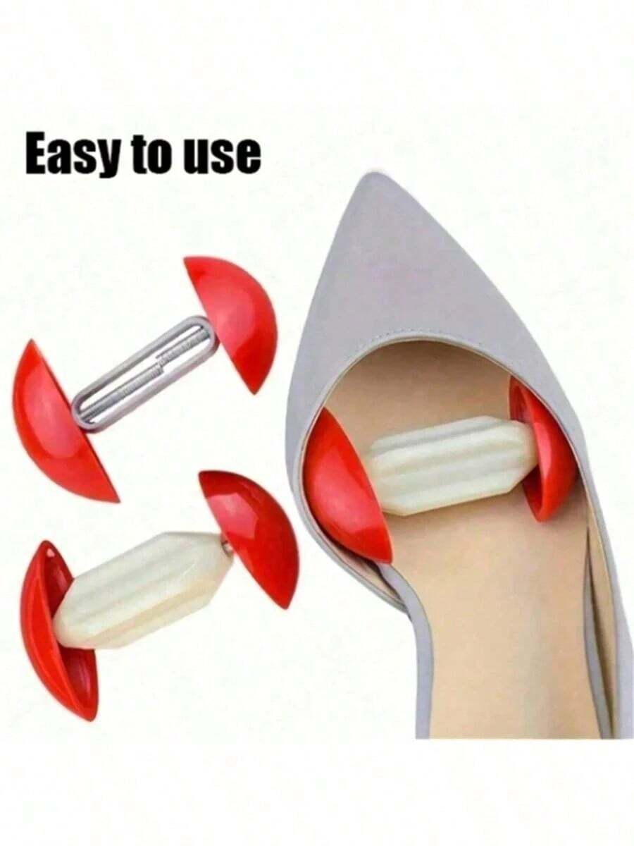 2pcs/1pc Mini Shoe Stretcher Adjustable Width Extender Toe Rack - Portable Shoe Anti-Wrinkle Plastic Shoe Stretcher, Anti-Deformation Shoe Rack Easy To Use Includes White Hand Support