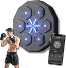 Máquina de Boxeo Inteligente con Música Bluetooth Integrada, Entrenamiento de Boxeo Interactivo, Objetivo de Reacción de Pared Recargable, Perfecto para Entrenamiento en Casa y Gimnasio - 1 - Ver 2