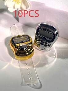 1 件高品质手持式电子计数器，金属设计，带孔按钮，仓库计数设备，圆形计数器，时尚计数器，圣诞节、万圣节、感恩节、游戏礼物 - 彩色 - 查看 16