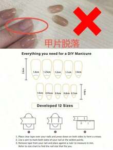 24pcs Almond Shape Minimalist Floral Green Accent 3D French Style Artificial Nail Tips, Sweet & Elegant Design Suitable For Office Ladies, Daily Occasions, Meetings, Dates, Press On Nails, Nails Press On, Christmas & New Year Nails - Nhiều màu - Xem 8