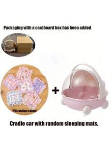 1个兼容便携式圆形摇篮的收纳盒，高品质设计，是收藏娃娃、人偶、旅行和居家收纳的理想之选 | 小巧设计，带安全扣，两种颜色可选，配有便携收纳盒，非常适合展示和收藏可爱的小摆件，也是礼品包装用品，可用于装饰您的礼物，例如生日礼物、节日礼物和圣诞礼物。 - 彩色 - 查看 11