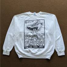 Vintage PLAYOFF 1997 Keith Haring X Michael  Sweatshirt - trắng - Xem 1