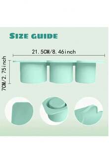 1pc Silicone Ice Cube Tray With Lid, Easy Release & Cleaning, Fits All Cups, Suitable For Parties, Reusable - Light Green - View 2