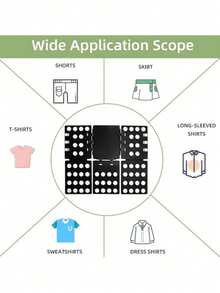 1 件衬衫折叠板，T 恤折叠板，T 恤文件夹，衣服折叠板，塑料洗衣文件夹，方便快捷，适合成人和儿童折叠衣服，春季，简单，夏季衬衫 - 彩色 - 查看 8