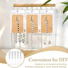 6/12pcs Fashionable Beaded Metal Keychain (With Individual Packaging), Keyring DIY Beaded Keychain, Cute Bag Pendant Ornament, Gift For Boyfriend/Girlfriend, Valentine's Day