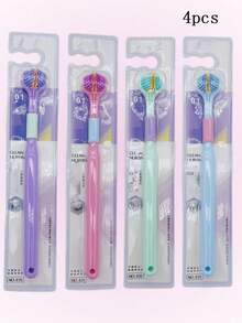 1/2/4/8 chiếc Bàn chải đánh răng GentleCare có 3 mặt - Lông bàn chải bằng nylon siêu mềm, thích hợp cho răng và nướu nhạy cảm, thiết kế hình chữ V để làm sạch sâu, góc 45 độ để tiếp cận các vùng khó làm sạch, bàn chải chăm sóc răng miệng hàng ngày cho gia đình để chăm sóc răng nhạy cảm | Tay cầm tiện dụng | Thiết kế cầm chắc chắn - Nhiều màu - Xem 12