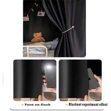 Dorm Home Solid Thicken Bunk Blackout Bed Curtains Cloth Bed Canopy Students Single Sleeper - Black - View 3