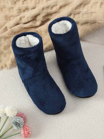 Thick Plush Indoor Warm Slippers, Quiet Floor Slippers For Men And Women, Winter