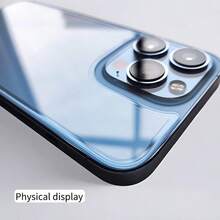 [Set de 3+3] 3 Protectores de vidrio templado para la parte trasera y 3 Protectores de lente para iPhone 15/16 Series - Diseño de mármol/brillo de purpurina de lujo, anti-arañazos, compatible con fundas, adecuado para iPhone 15/16/15pro/16pro/15 Plus/16plus/15pro Max/16pro Max