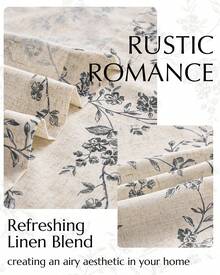 2 Pcs Beautiful Floral Design Sheer Curtains, Softness Cozy Privacy Curtains, Great Quality Elegant Vintage Gorgeous Curtains, Pretty Colors And Well Made Lightweight Curtains - 黑色 - 查看 7