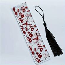 Dấu trang Acrylic có băng dính hiện trường vụ án và thiết kế máu nhỏ giọt, phù hợp cho tiểu thuyết trinh thám, kinh dị, độc giả tội phạm có thật, người yêu sách, quà tặng cho giáo viên khi trở lại trường, tiệc Halloween - Nhiều màu 2 - Xem 11