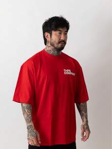 Oversized Company T-Shirt - 紅色 - 查看 3
